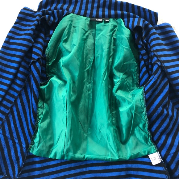 A.N.A Knit Blue and Black Strips Career Blazer. - Picture 8 of 8
